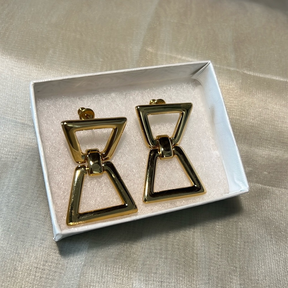Vintage Monet Gold Earrings